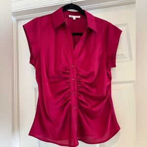 DR2 Ruched Button-Up Top Y2K Vintage Style